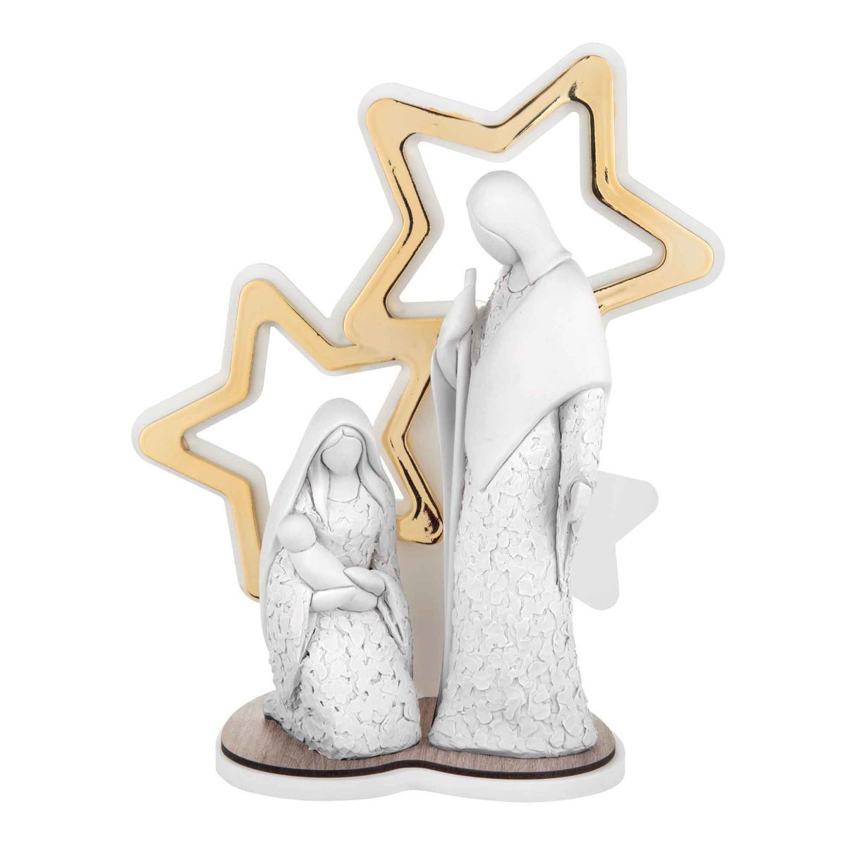 BONGELLI PREZIOSI Nativity Scene Stars 29cm White Gold Christmas