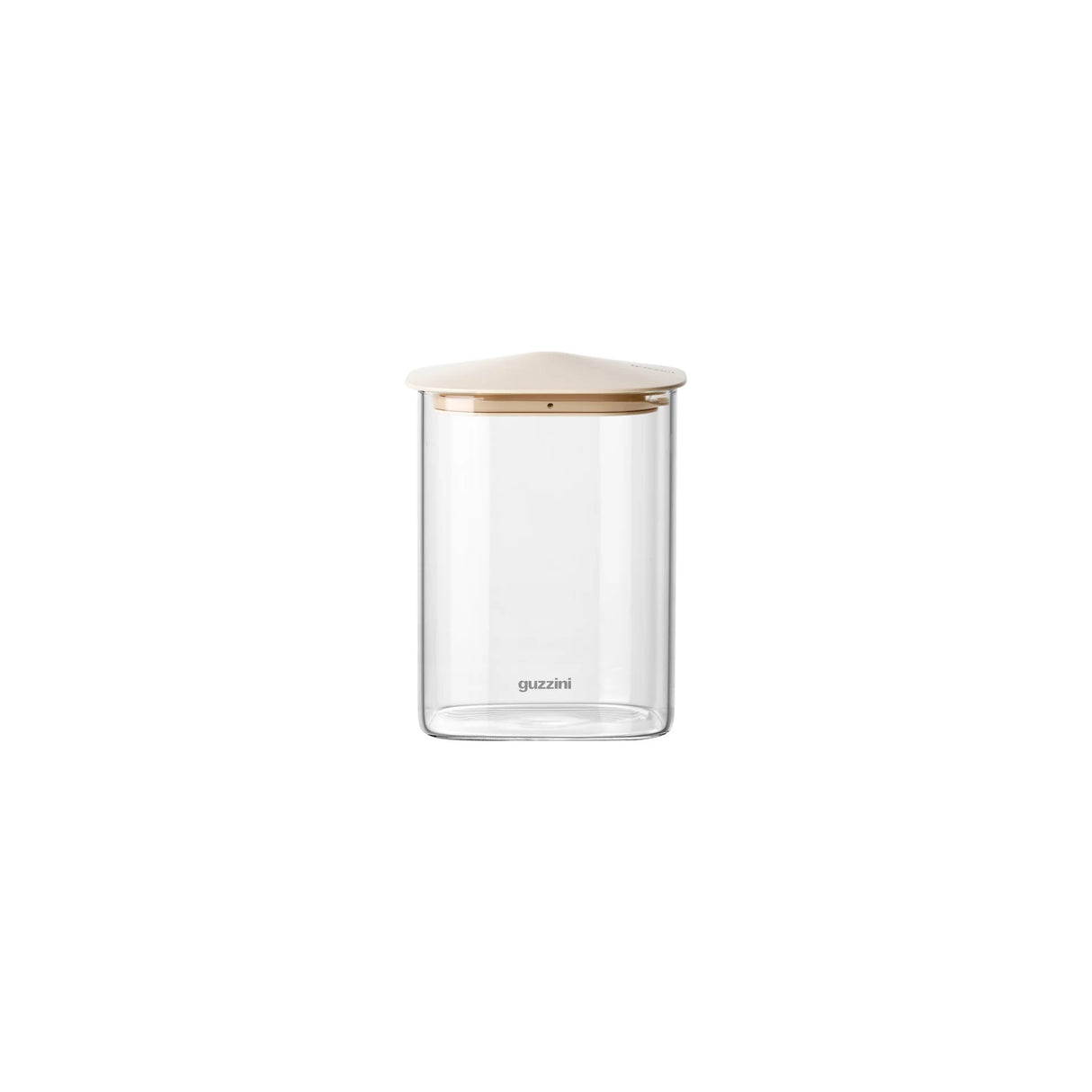 GUZZINI Barattolo Quadrato in Vetro M 1L Fresh & Style Beige