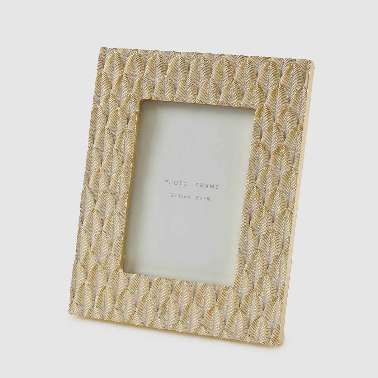 EDG Enzo De Gasperi Portafoto Cornice Foglie 26x22cm (Interno 13x18cm) Oro