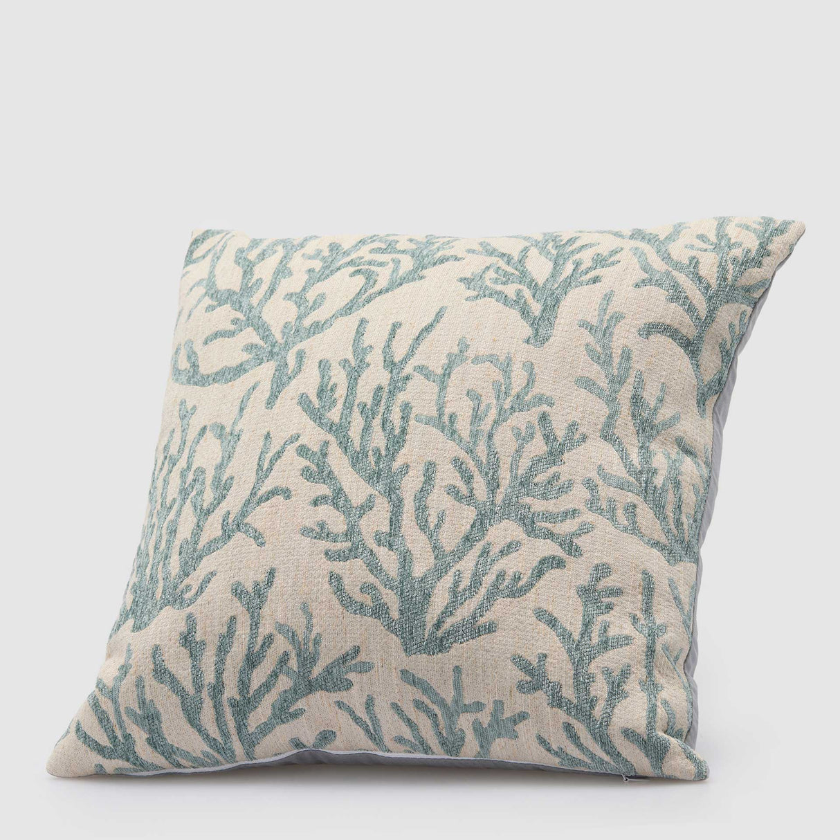 EDG Enzo De Gasperi Cuscino Quadrato Coralli 43x43cm Bianco Blu
