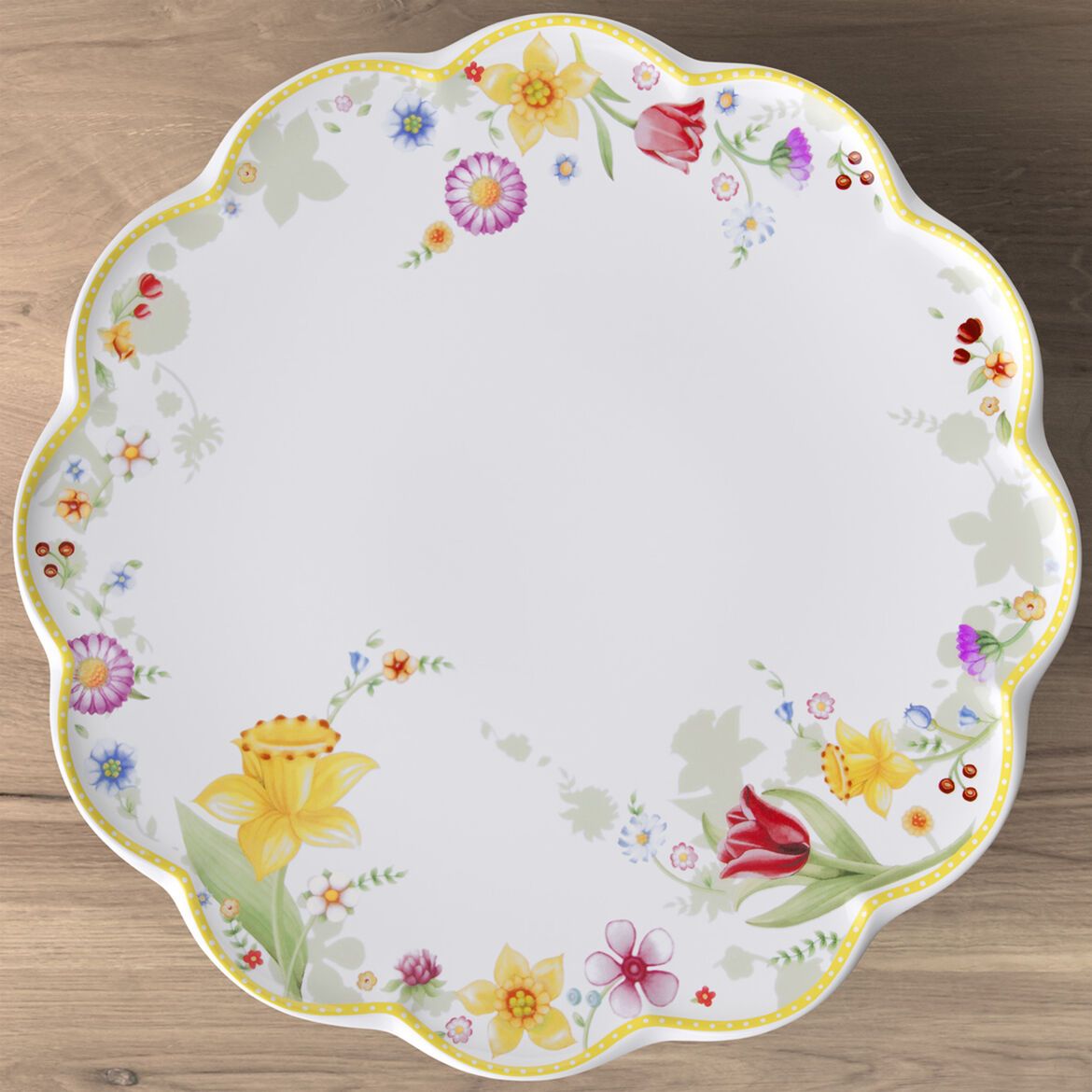 VILLEROY & BOCH Spring Awakening Stand Cake Plate on Foot 33cm Easter Table