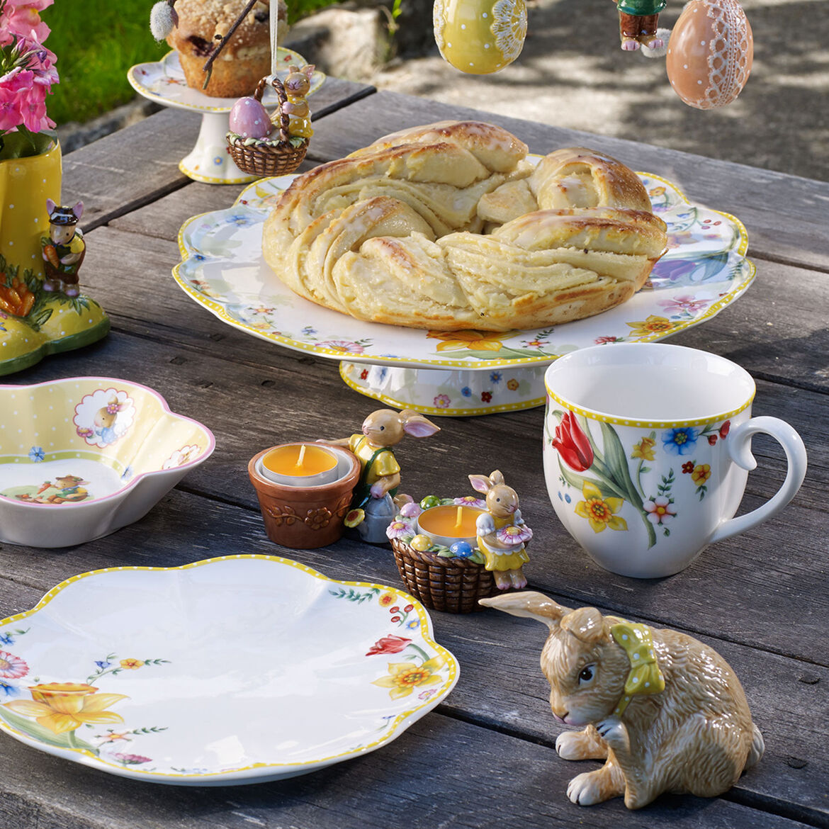 VILLEROY & BOCH Spring Awakening Alzata Piatto Torta su Piede 33cm Tavola di Pasqua