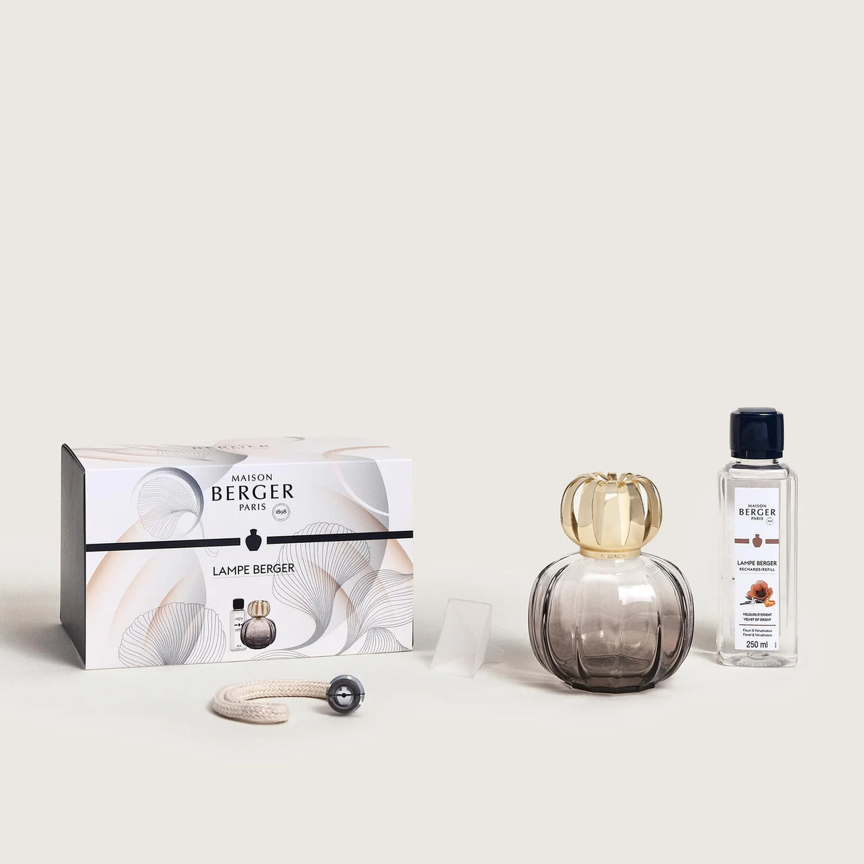 LAMPE BERGER Lampada Catalitica Cofanetto Corali Gris con Flacone 250ml Velours d'Orient