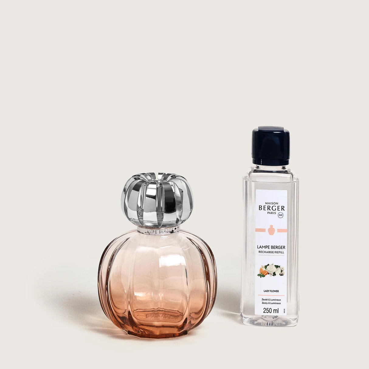 LAMPE BERGER Lampada Catalitica Cofanetto Corali Rose con Flacone 250ml Lady Flower