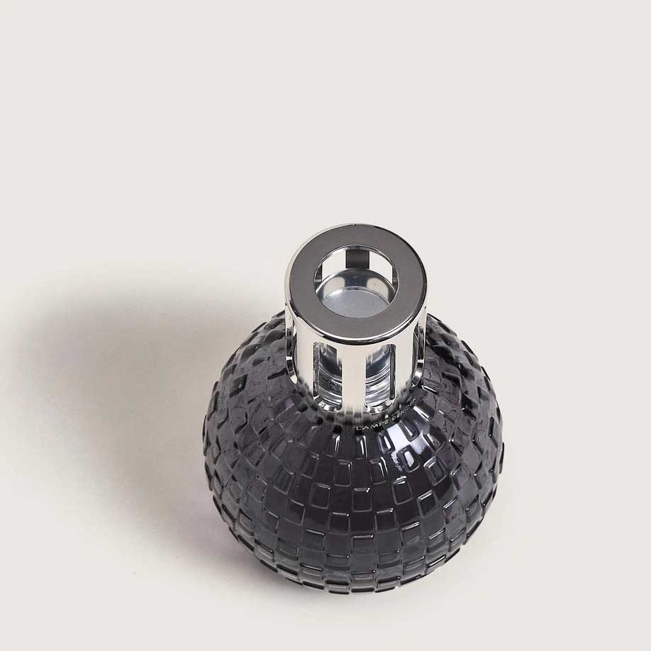 LAMPE BERGER Lampada Catalitica Cofanetto Disco Gris con Flacone 250ml Poussiere d'Ambre