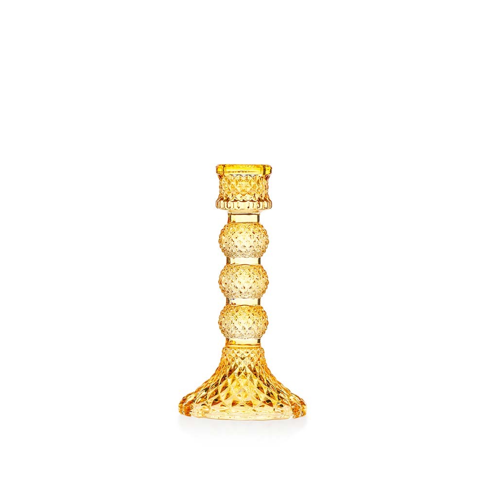 EMÒ ITALIA Convivium Candeliere in Vetro Ambra 15,5cm