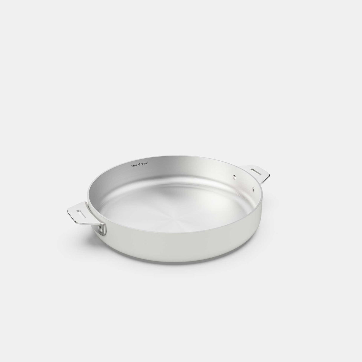COOKUT La Meravigliosa Padella con Manici 24cm Bianco Acciaio Inox