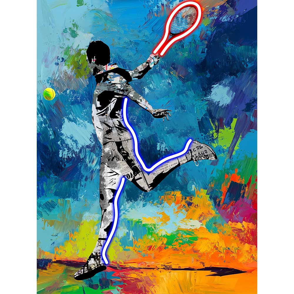 PALAIS ROYAL Quadro Stampa su Tela con LED Tennis 60x90cm