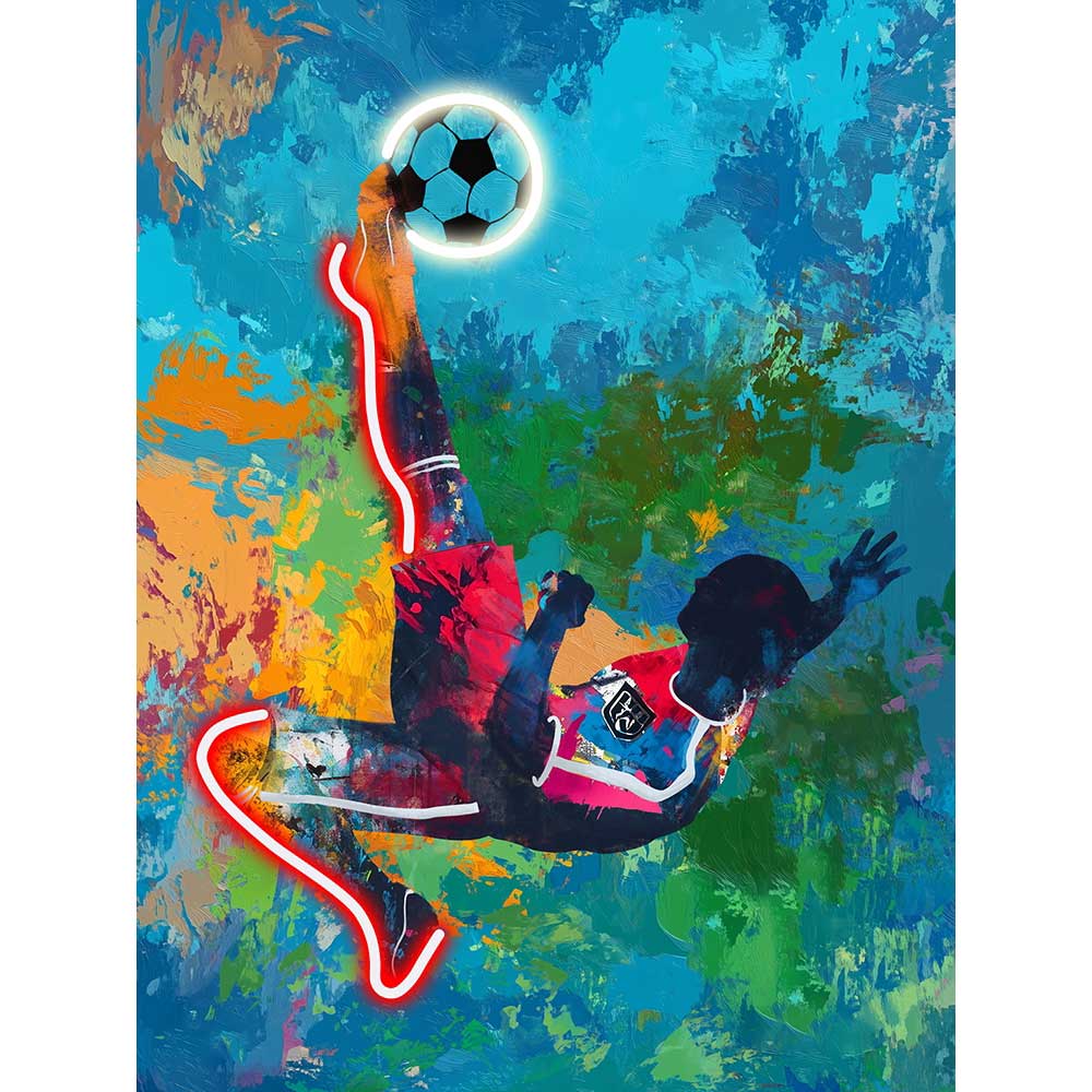 PALAIS ROYAL Quadro Stampa su Tela con LED Calcio 60x90cm