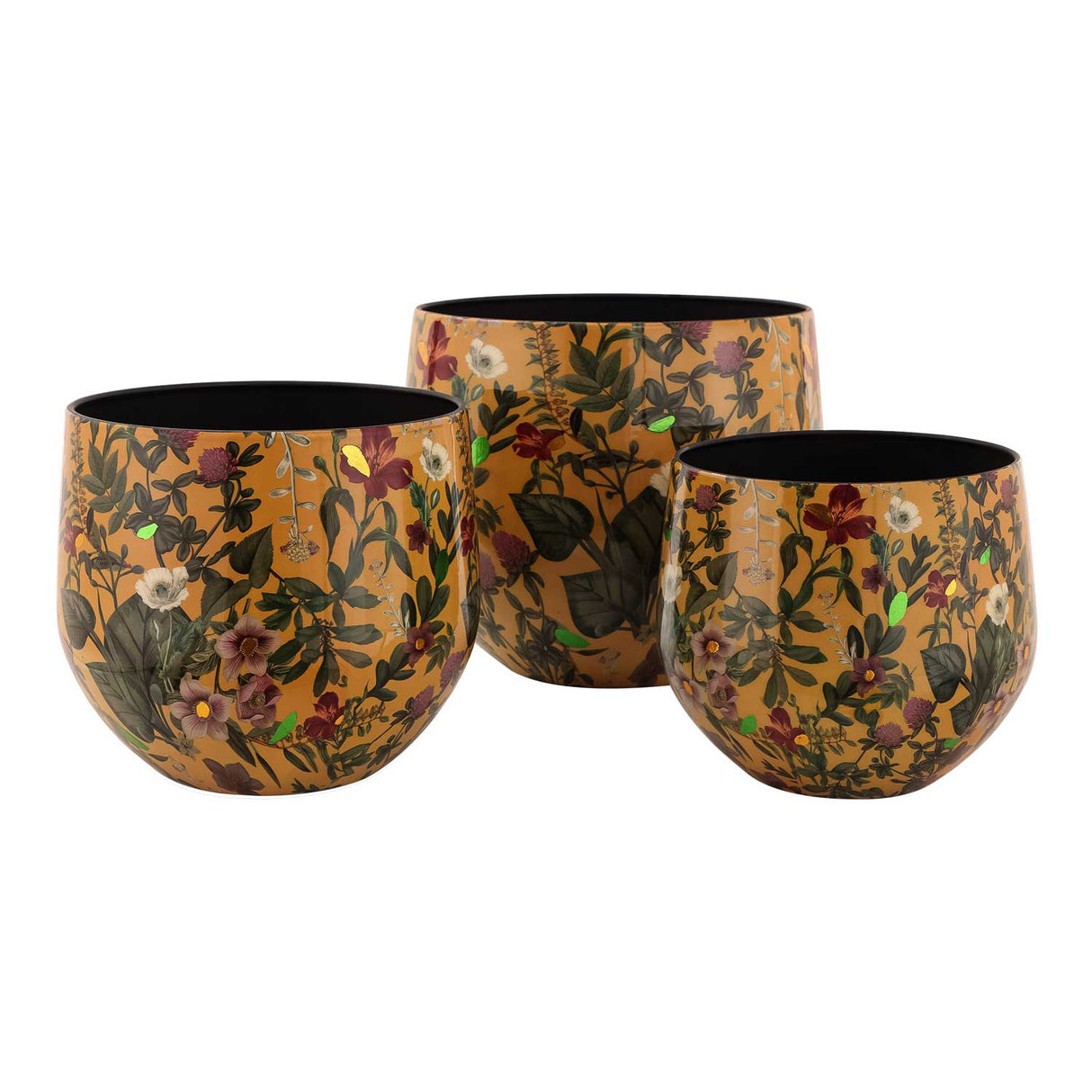 PALAIS ROYAL Vaso Portapiante Grande Ambra 30x30cm Metallo