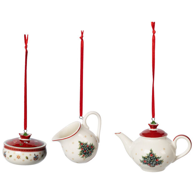 VILLEROY & BOCH - Toy's Delight Decoration 3 Addobbi Set da Caffè Pendagli Natale
