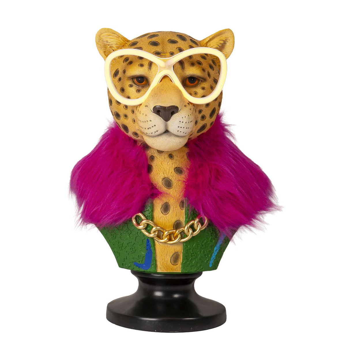 PALAIS ROYAL The Led Guys Vanessa Busto Leopardo con LED 40cm in Resina