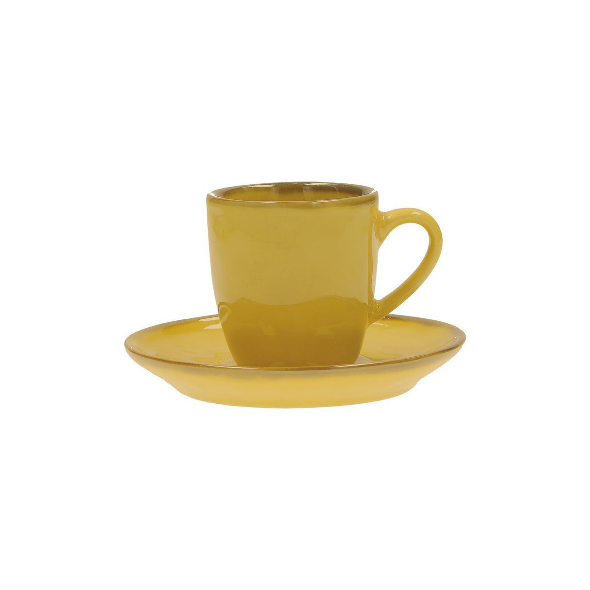 ROSE & TULIPANI Concerto Tazza Caffè c/Piattino Ocra Stoneware