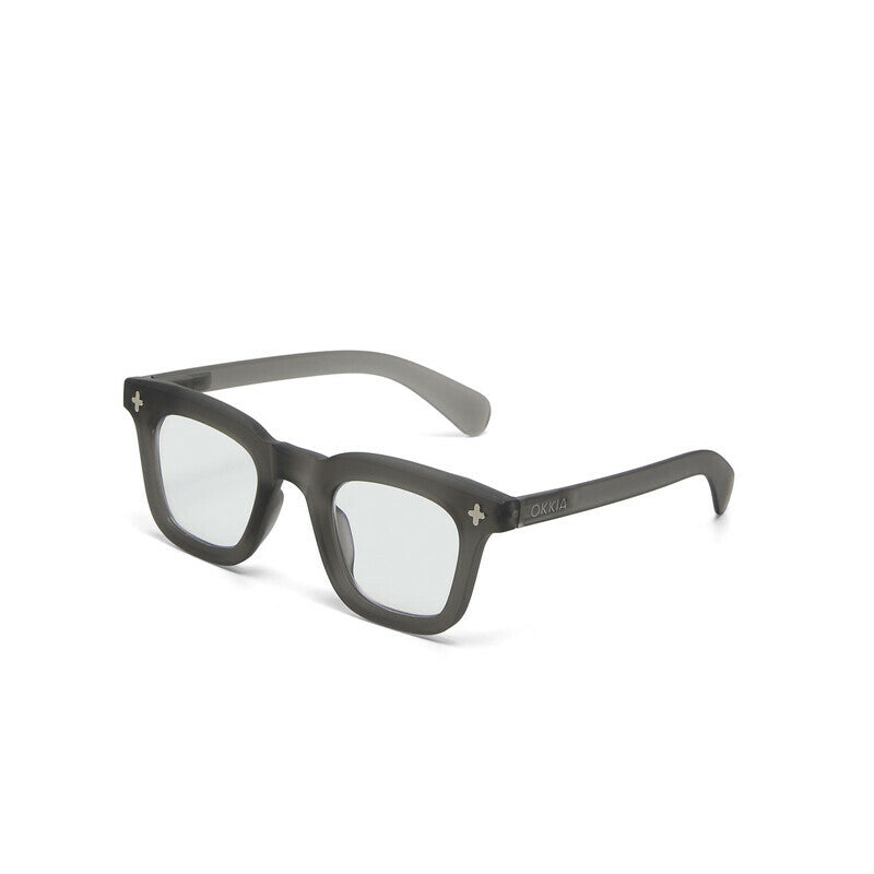 OKKIA Firenze Occhiali da Lettura Unisex Grigio Fumo +1.50