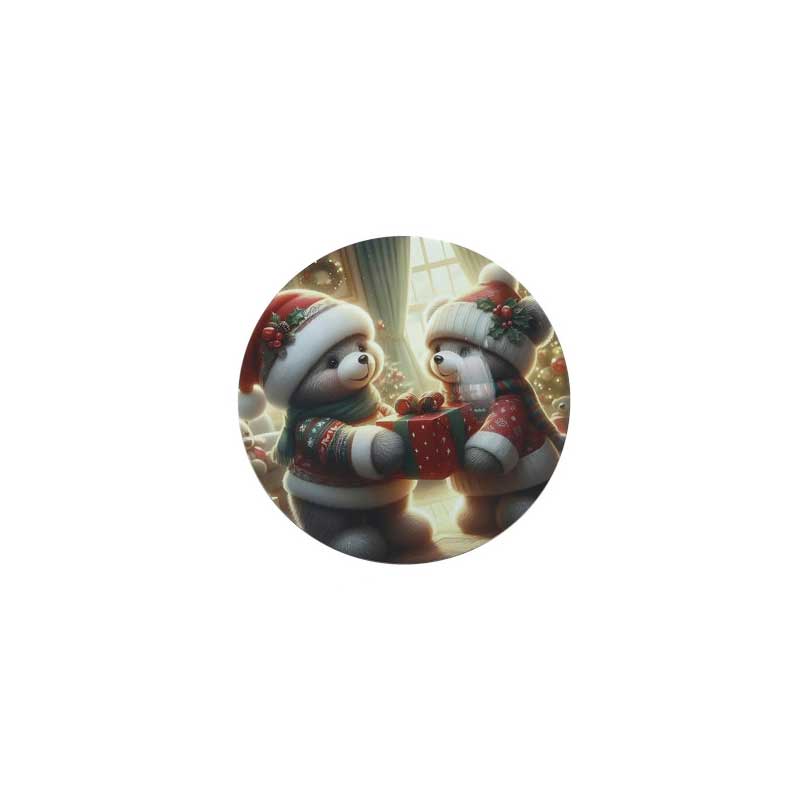 BRANDANI Christmas Sottopiatto Natalizio in PP Orsetti Pezzi 40cm