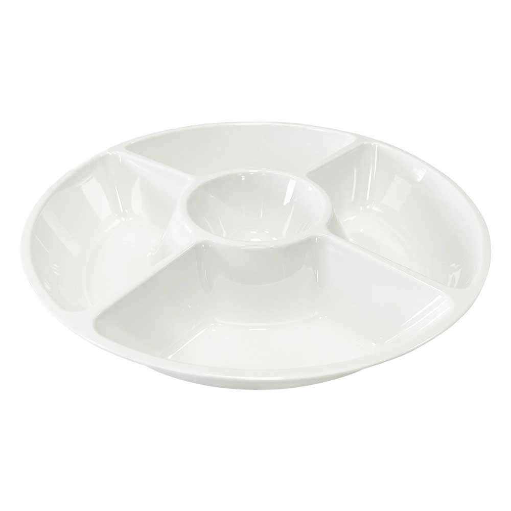 BRANDANI Antipastiera Evergreen Melamina 40cm Bianco