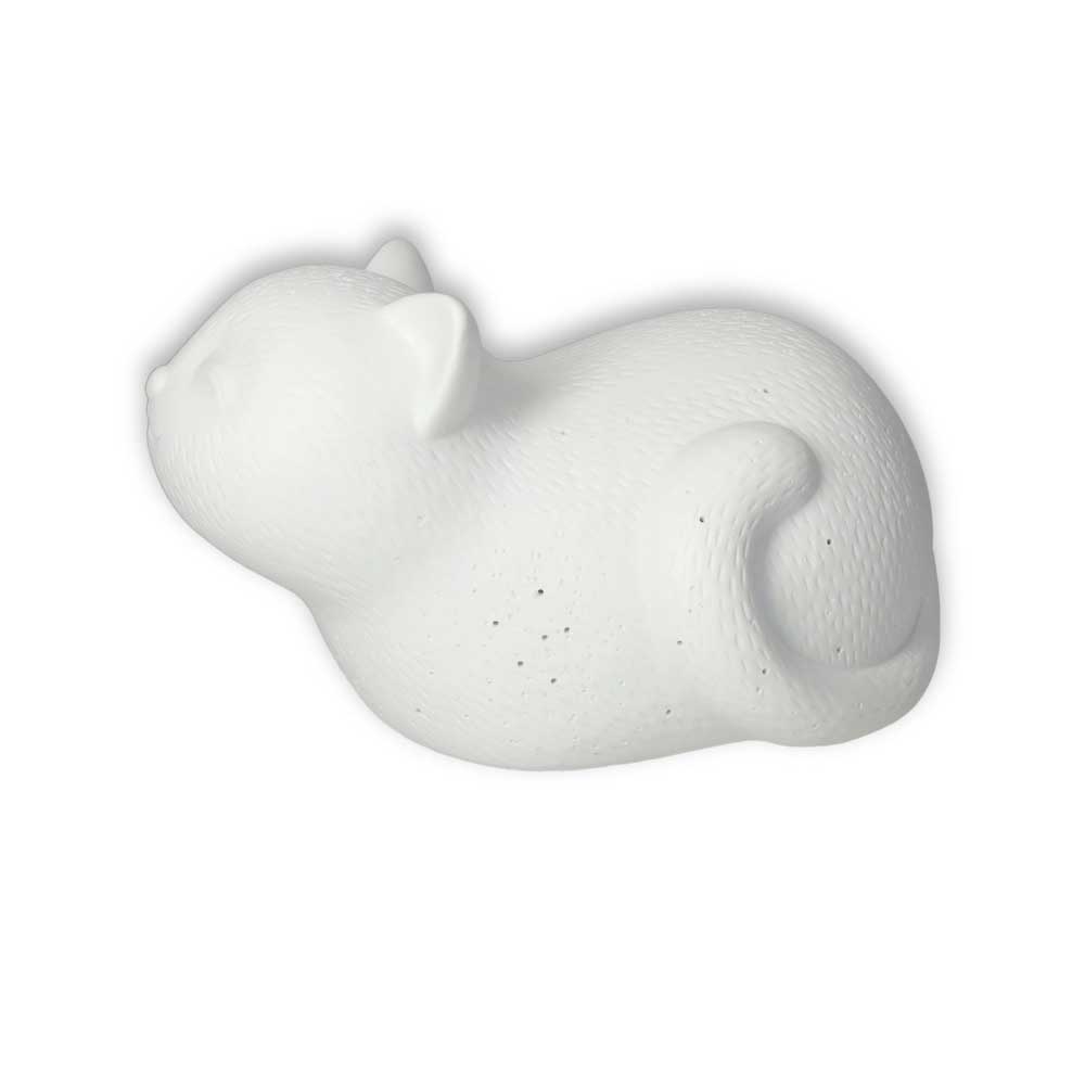 BRANDANI Lampada Gatto Porcellana 23x13,5cm