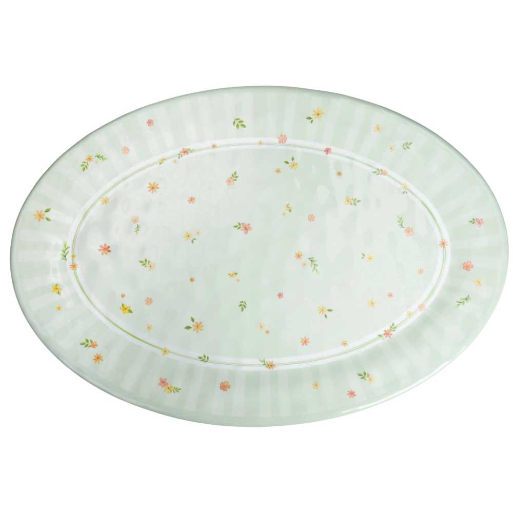 BRANDANI Vassoio Ovale Polline Melamina 50x35,5cm Verde