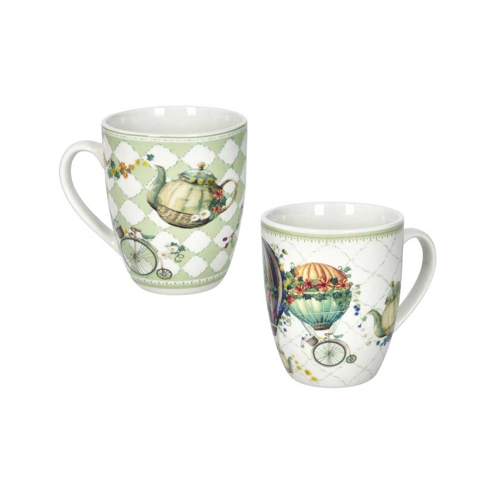 BRANDANI Mug Wonderland Set 2 Pezzi Porcellana 350ml