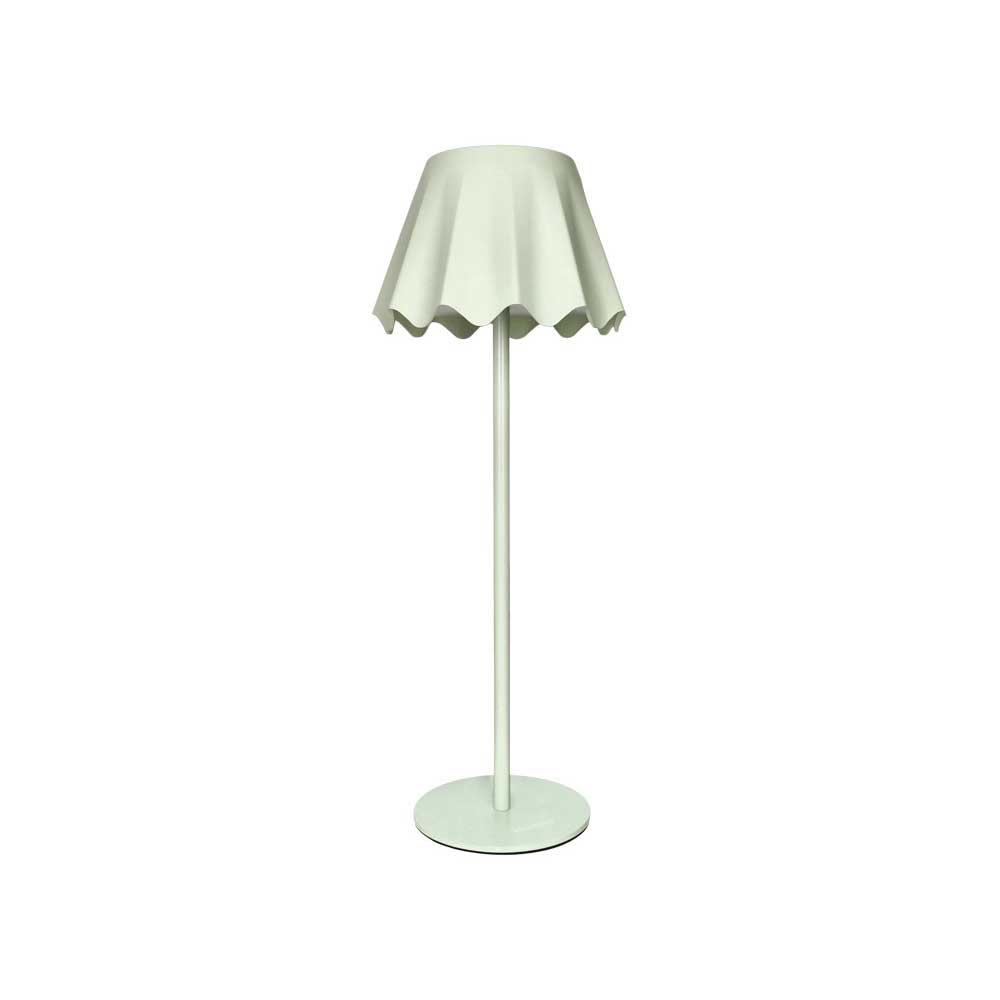 BRANDANI Lampada Led Touch Ondina Verde Salvia Metal 36cm