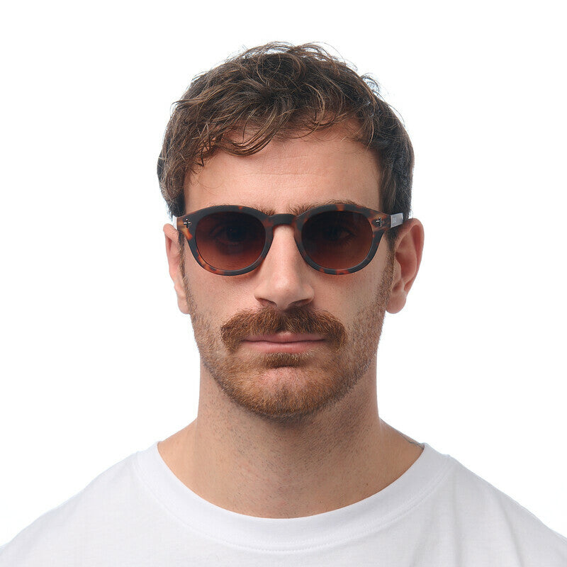 OKKIA Milano Occhiali da Sole Unisex Rotondo Avana