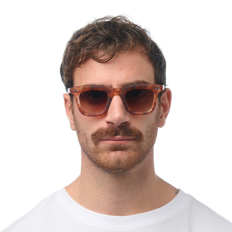 OKKIA Firenze Occhiali da Sole Unisex Rotondo Sahara Avana