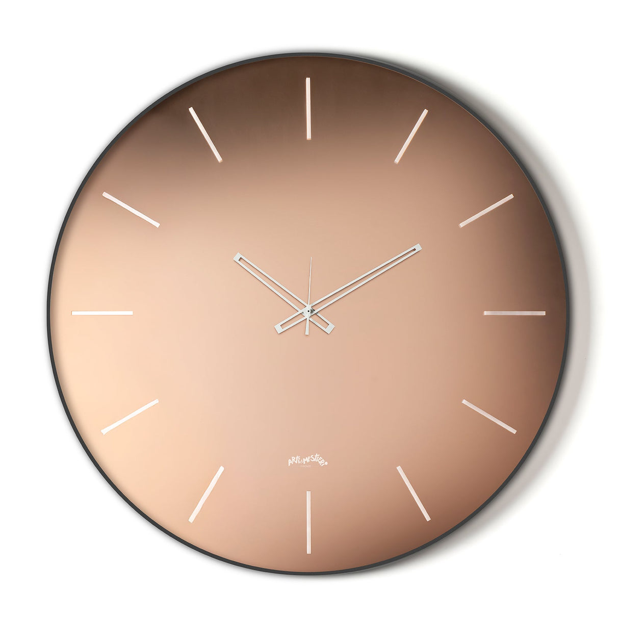 ARTI & MESTIERI Orologio da Parete Giotto 60cm Nero | Velour Luxe Rosa