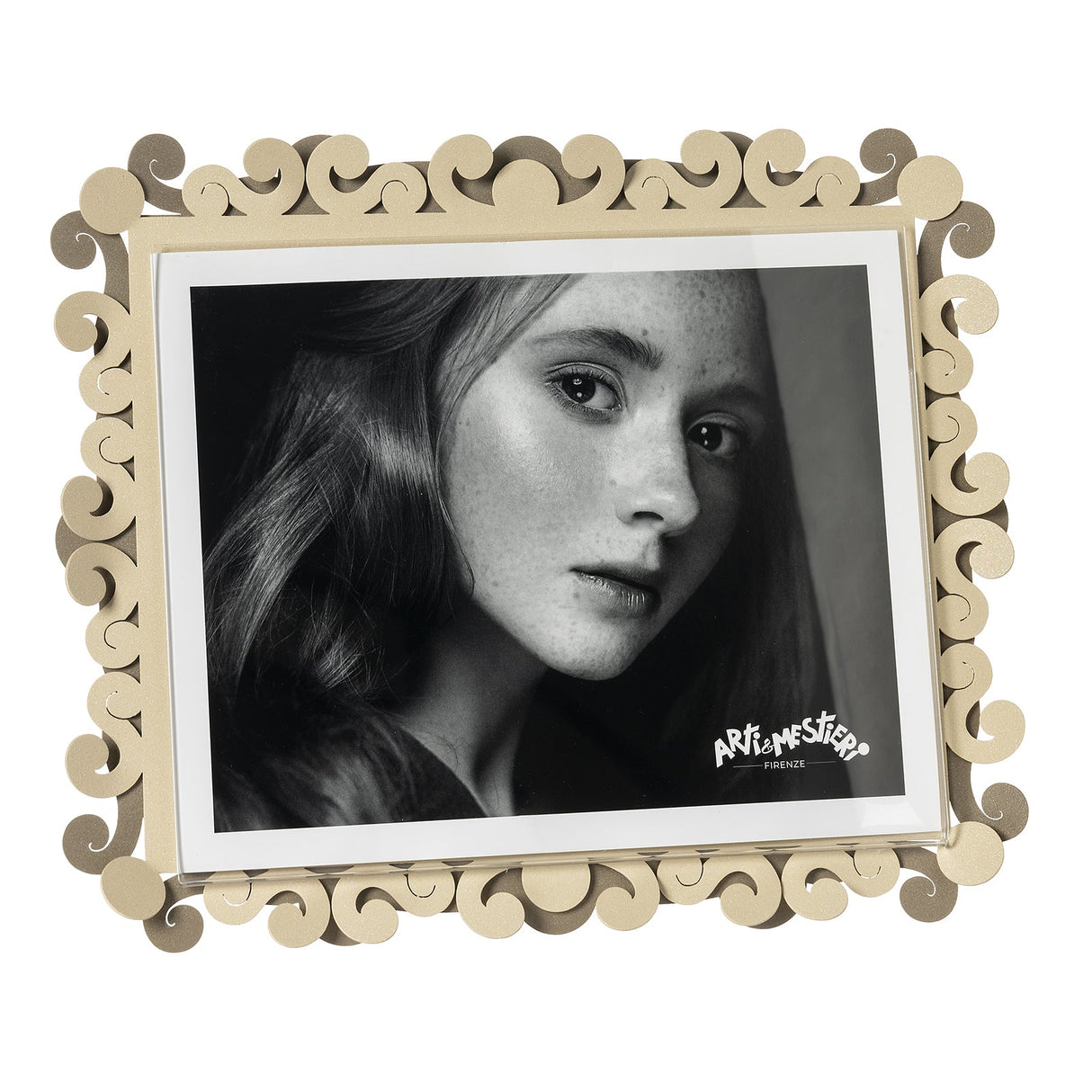 ARTI & MESTIERI Portafoto Koko Maxi Orizzontale Formato 20x25cm Beige | Crema