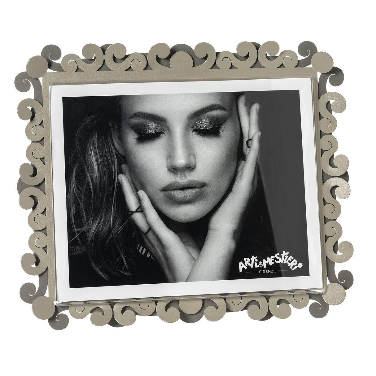 Portafoto Koko Maxi Arti e Mestieri effetto tela fango e sabbia 20x25 cm