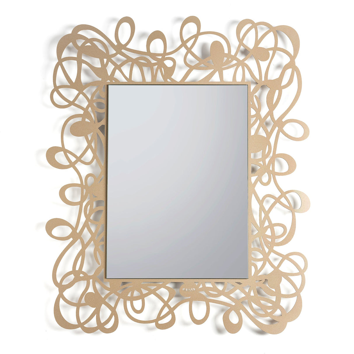 ARTI & MESTIERI Specchio da Parete Scarabocchio 80x96cm Beige