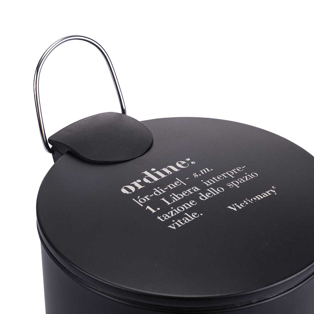 VILLA D'ESTE HOME TIVOLI Victionary Toilette Pattumiera 3L Plastica Nero