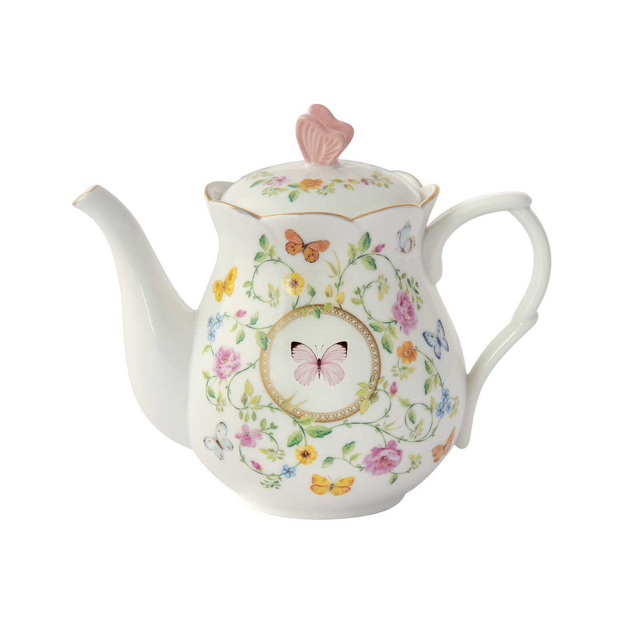 EASY LIFE Teiera 900ml in Porcellana in Color Box Dancing Butterflies