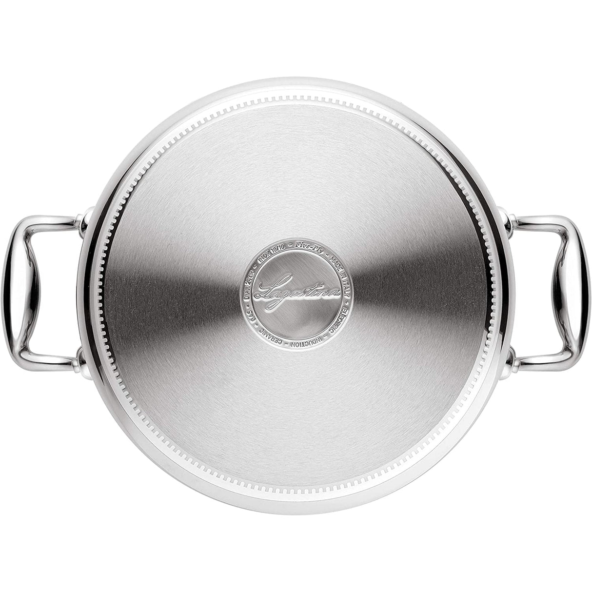 LAGOSTINA Accademia Low Casserole 2 Handles w/Lid 26cm Stainless Steel