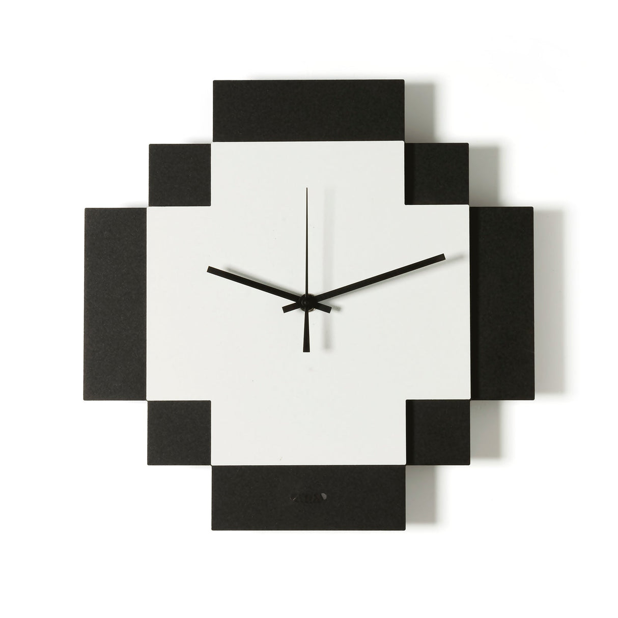 ARTI & MESTIERI Orologio di Design Geometrico Tetris Nero Bianco Marmo 28x28cm