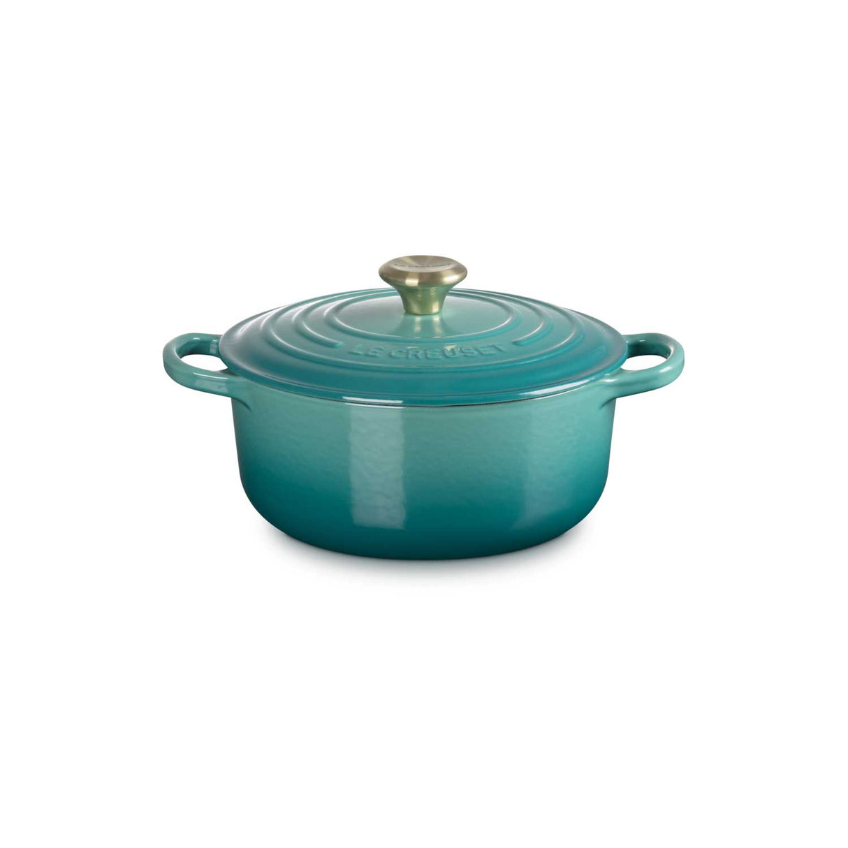 LE CREUSET Cocotte Rotonda Evolution 20cm Blu Riviera Ghisa Vetrificata