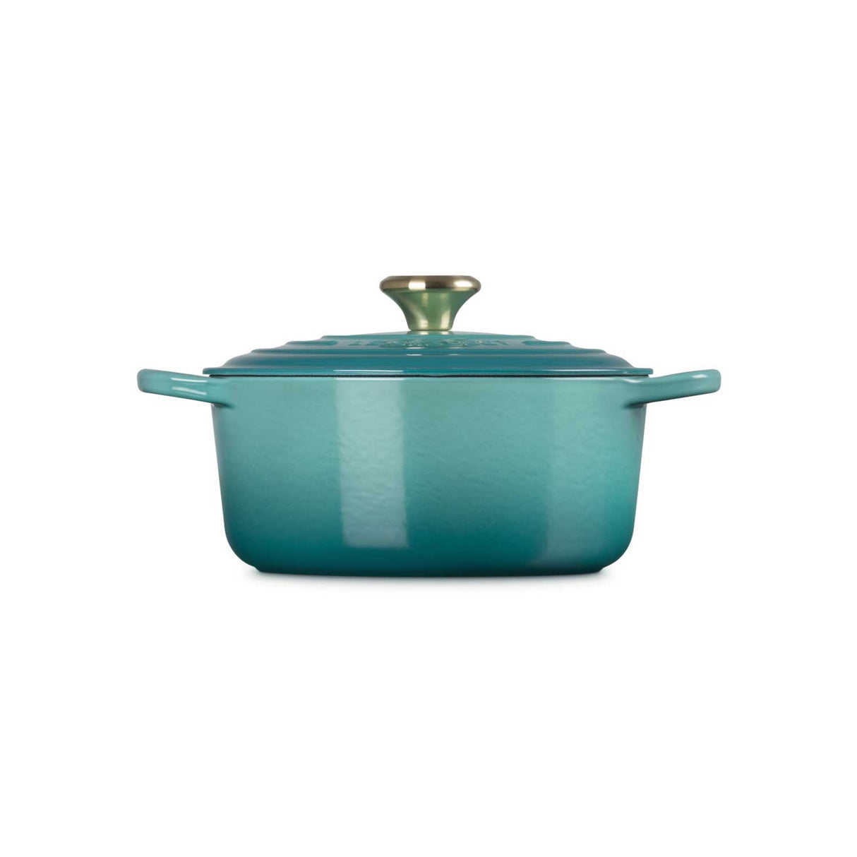 LE CREUSET Cocotte Rotonda Evolution 24cm Blu Riviera Ghisa Vetrificata
