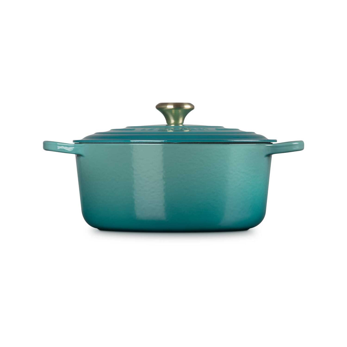 LE CREUSET Cocotte Rotonda Evolution 28cm Blu Riviera Ghisa Vetrificata