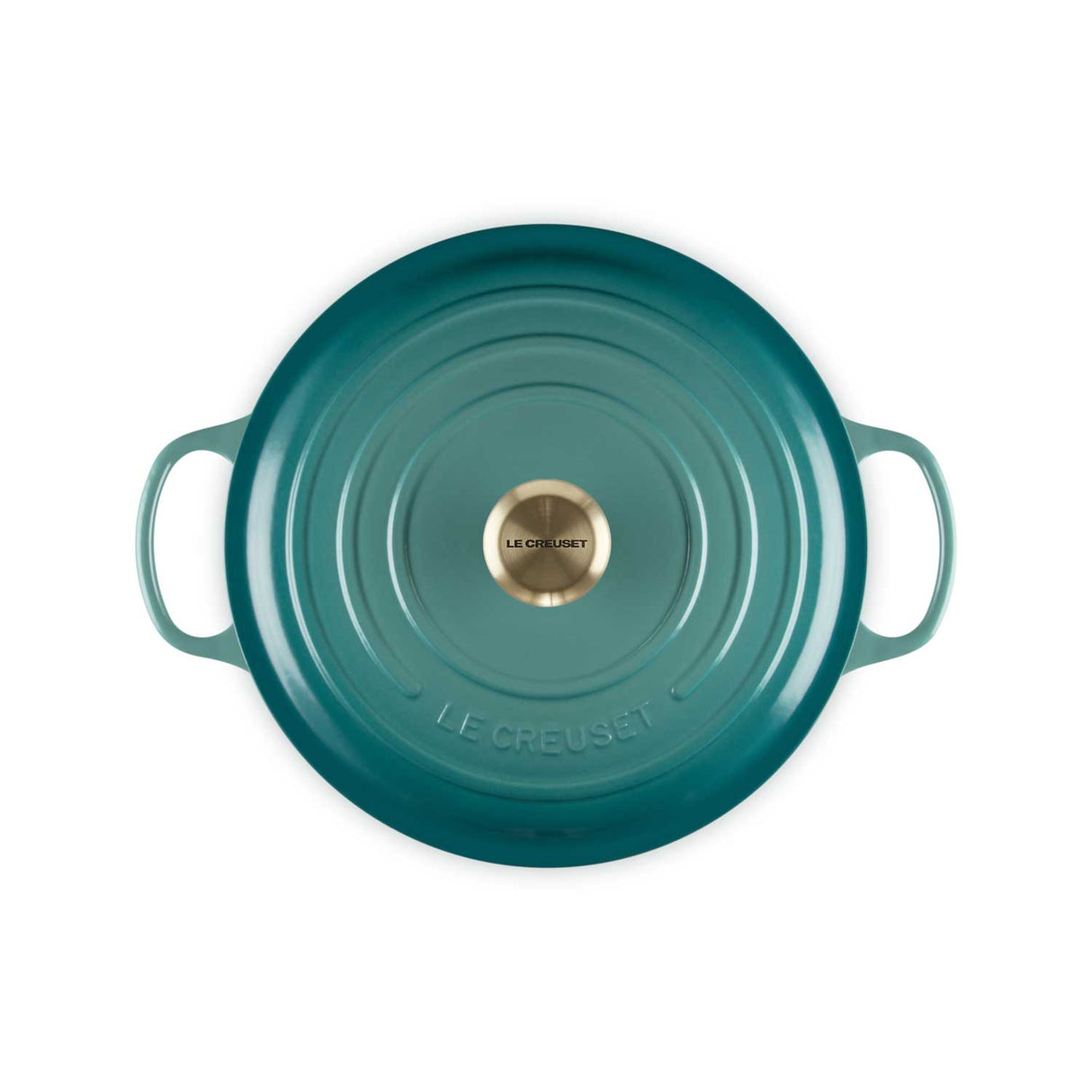LE CREUSET Cocotte Rotonda Evolution 28cm Blu Riviera Ghisa Vetrificata