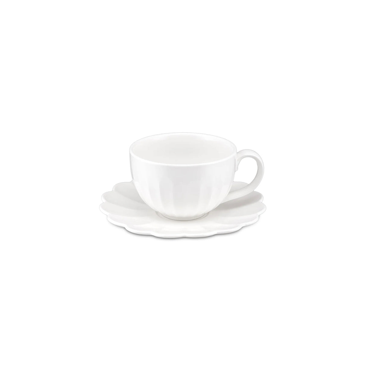 LA PORCELLANA BIANCA Bellavista Tazza Colazione con Piattino 250ml Bianco in Porcellana
