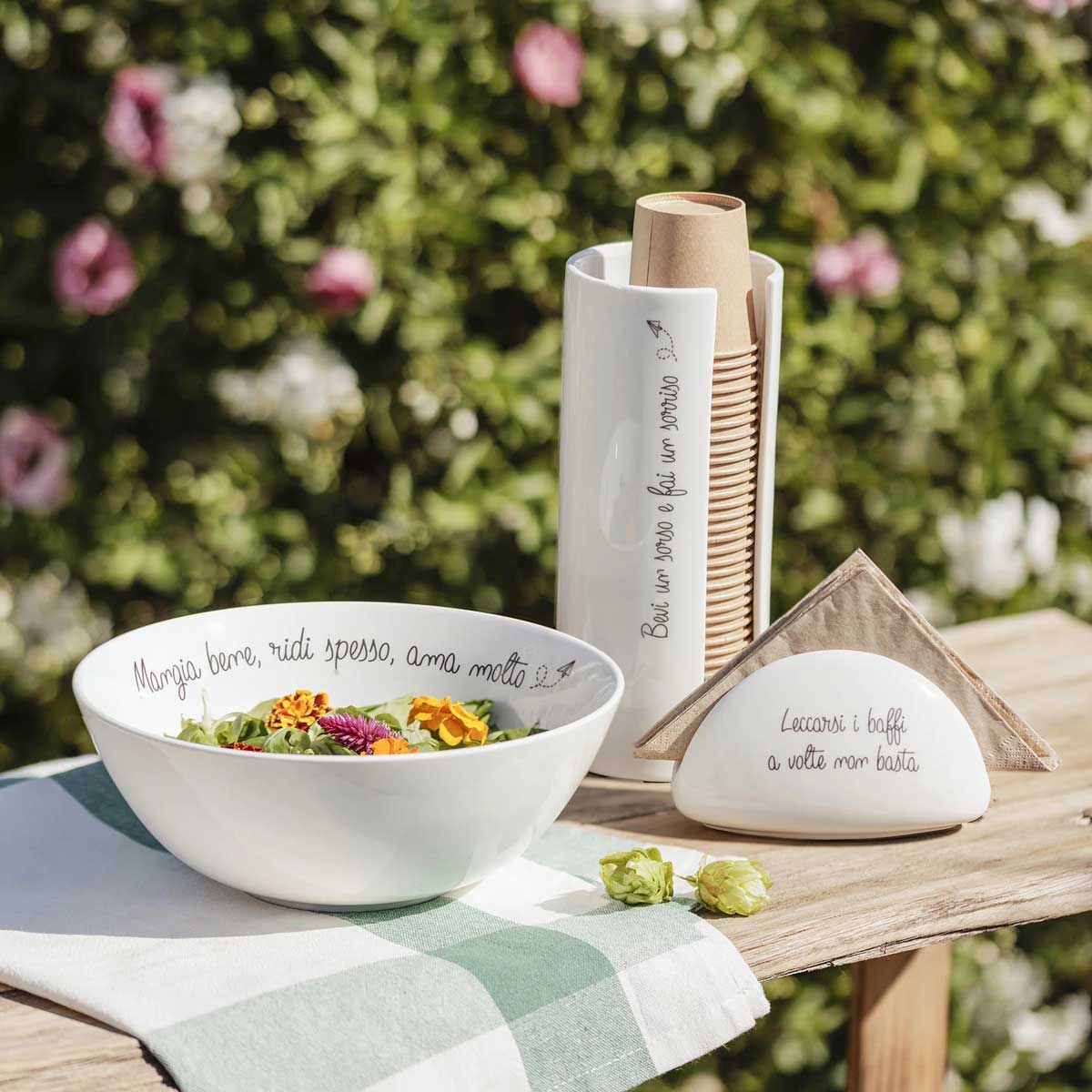 LA PORCELLANA BIANCA Gli Onesti Portatovaglioli 13x8cm Bianco