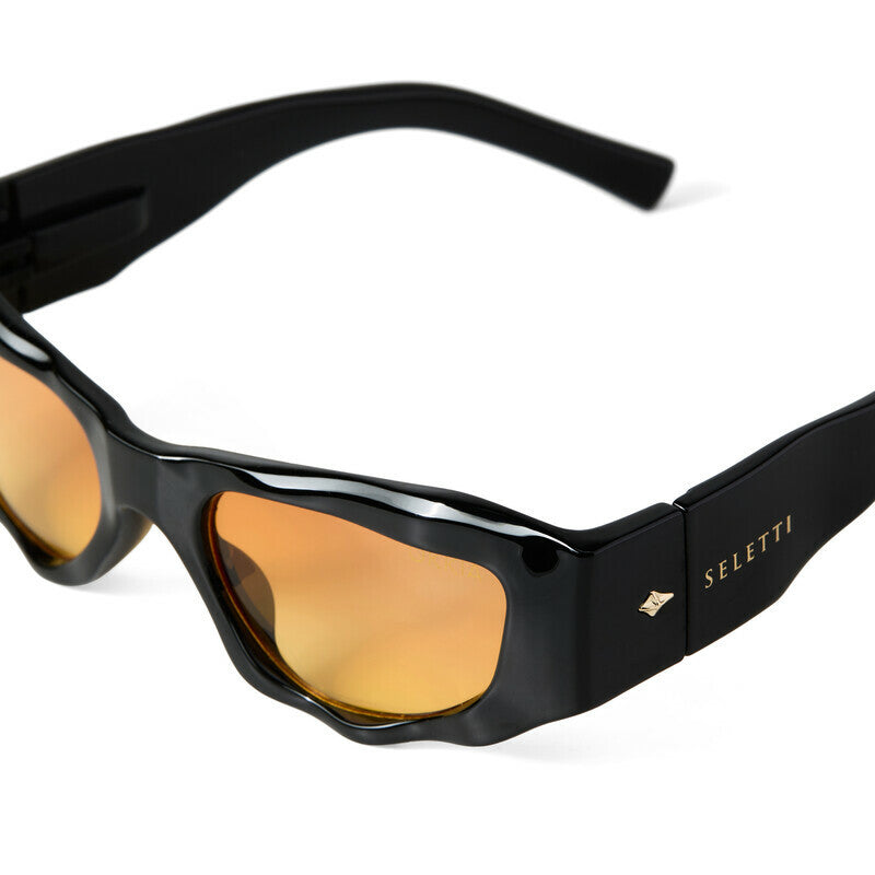 SELETTI x OKKIA Occhiali da Sole Colorado Unisex Neri Lenti Gialle