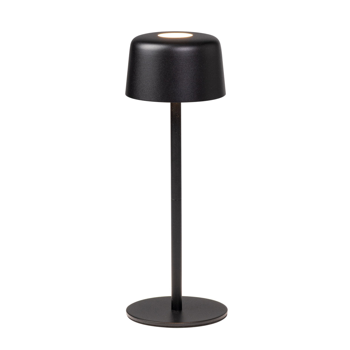 ZAFFERANO Ailati 1+1 Lampada da Tavolo Ricaricabile LED 25/14cm Nero in Metallo