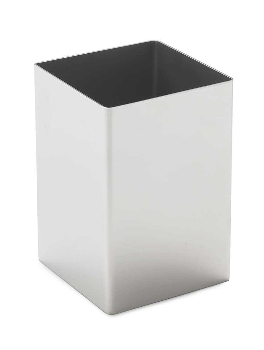 CRESIA Portapenne Liscio in Acciaio Inox 11x7cm