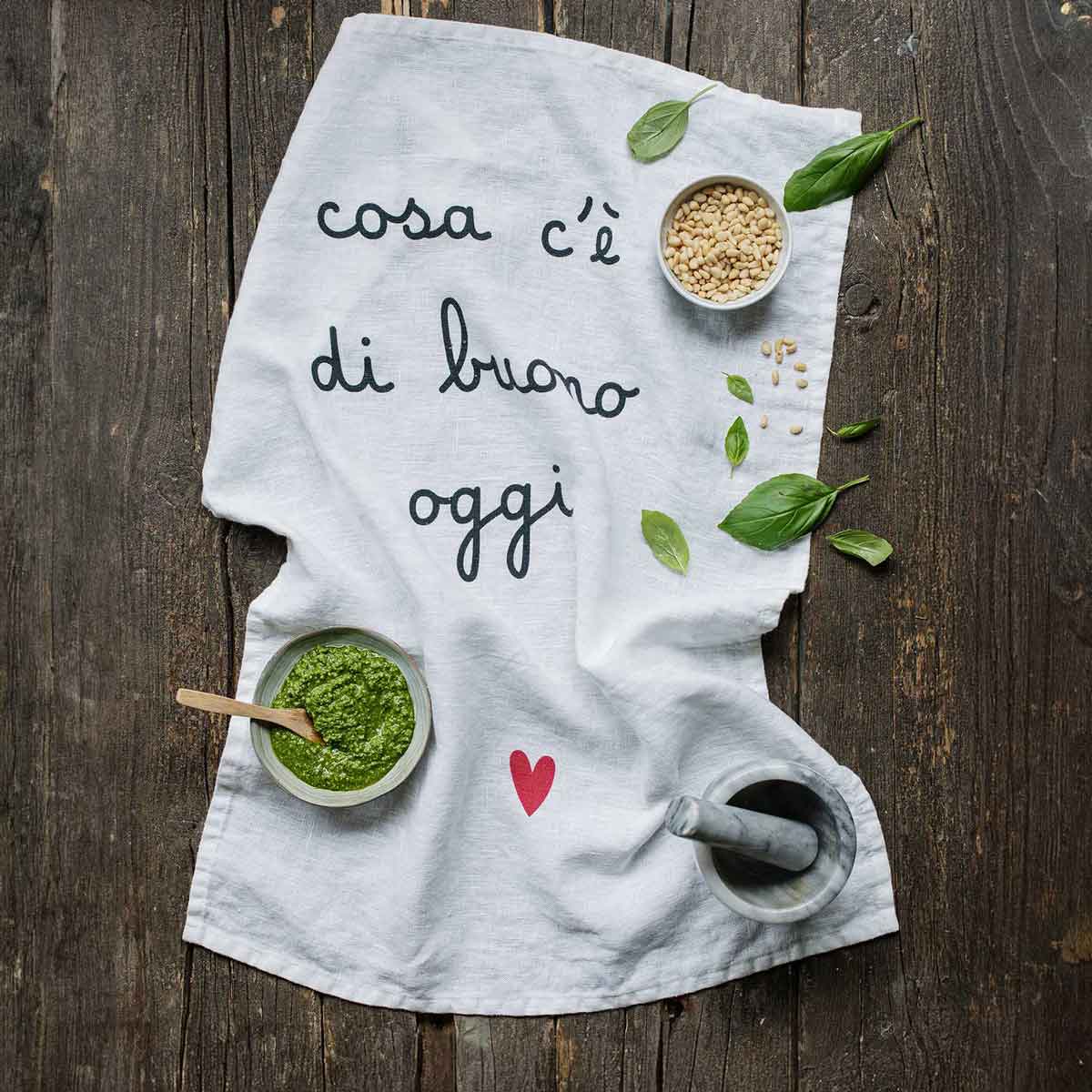 SIMPLE DAY Canovaccio in Lino Cosa c'è di Buono Oggi 50x68cm