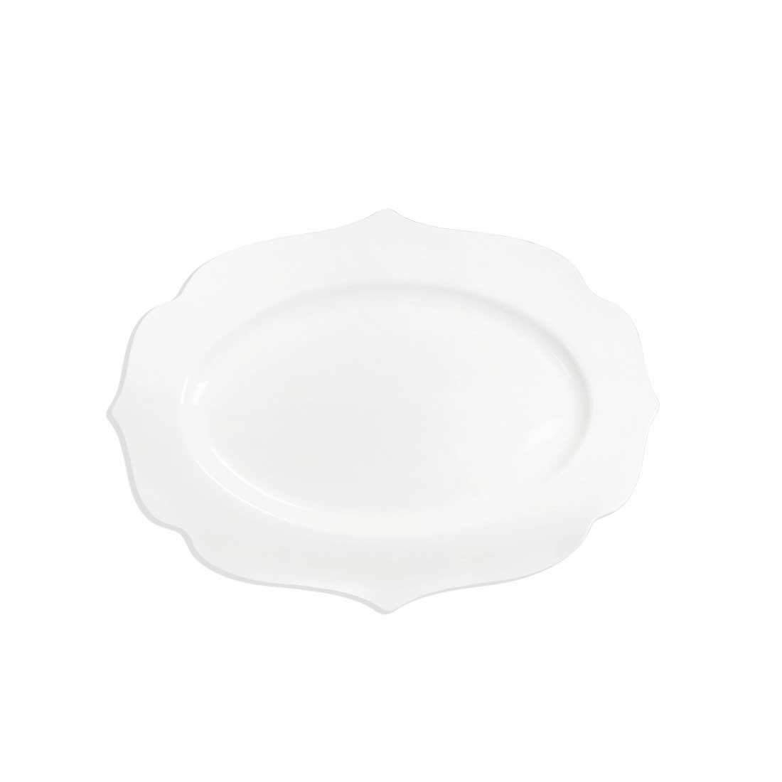 BRANDANI Vassoio Ovale Queen 35x25cm Bianco in Porcellana