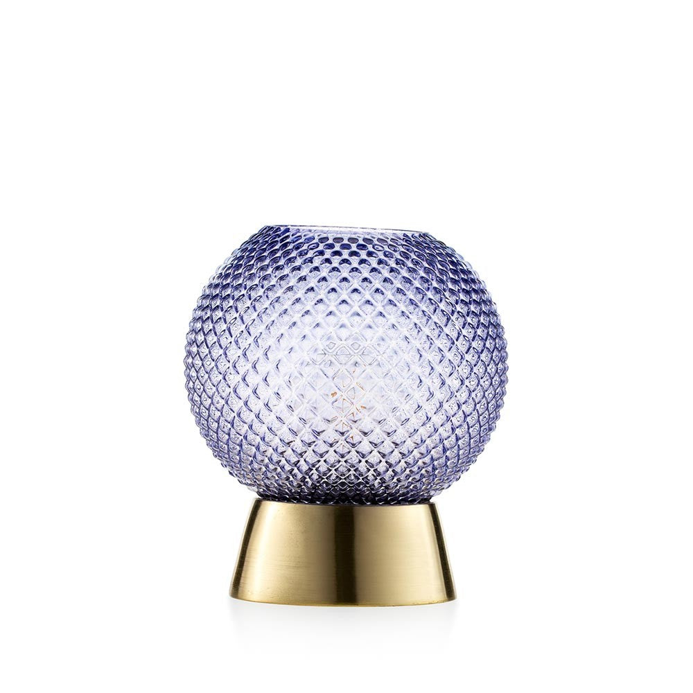 EMÒ ITALIA Lampada Sfera in Vetro Blu 14x16cm