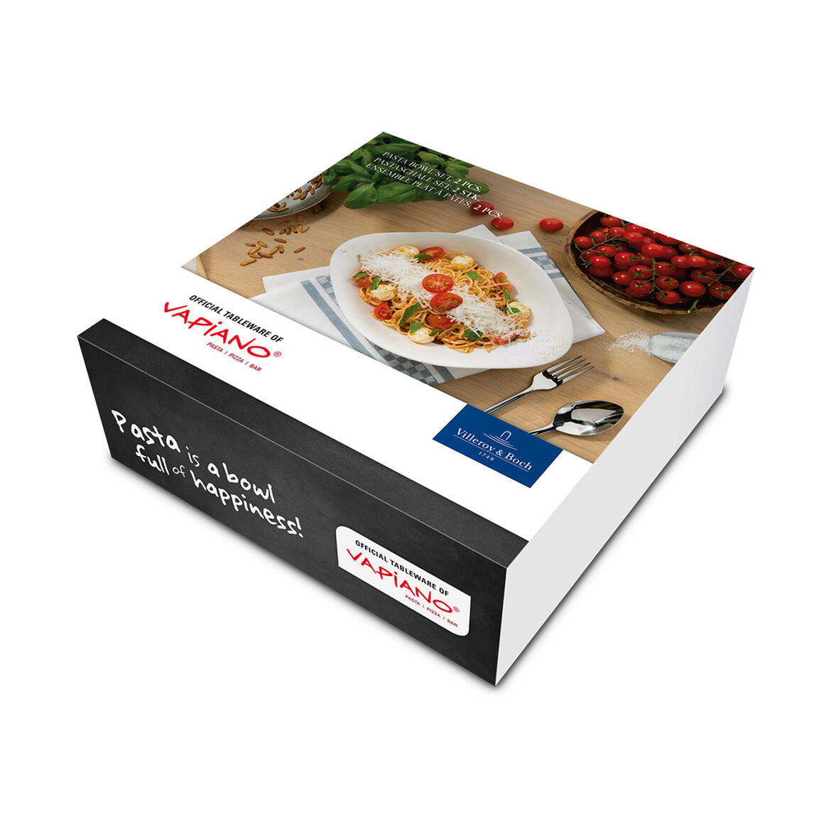 VILLEROY & BOCH Vapiano Scodelle da Pasta Set 2 Pezzi Ciotole Coppe 920ml Porcellana