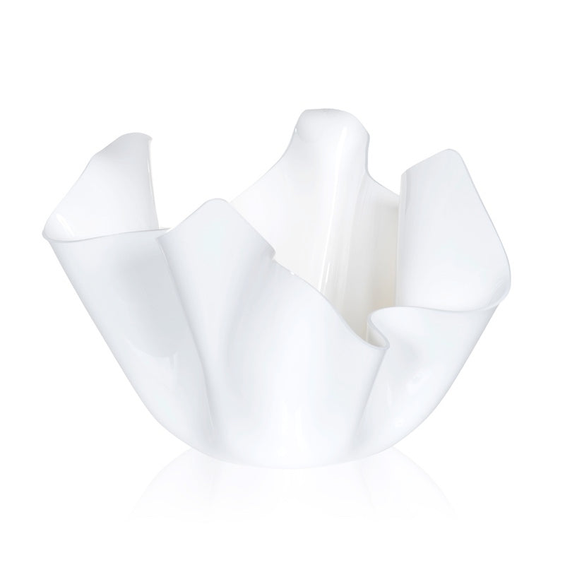 iPLEX Vaso Drappeggi in PMMA 45x29cm Bianco Made in Italy