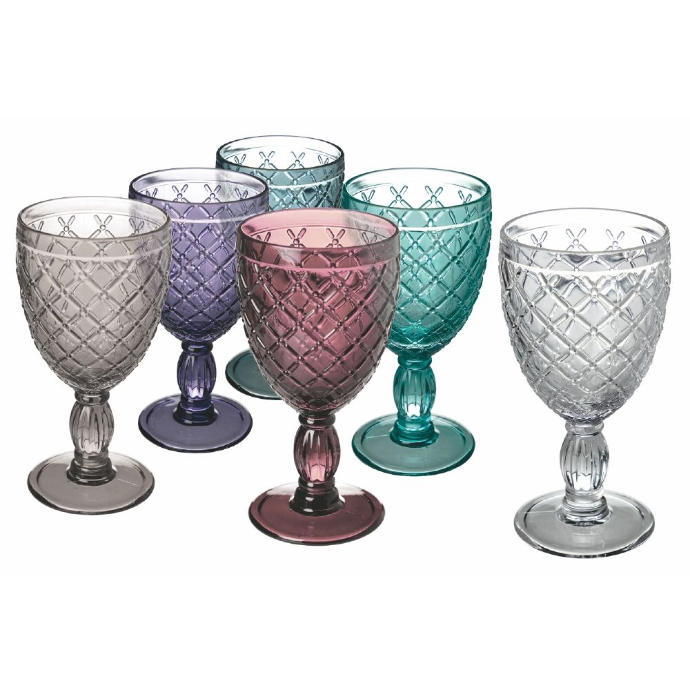 VILLA D'ESTE HOME TIVOLI Castle Set 6 Pieces Goblet Glass 280ml 5907722