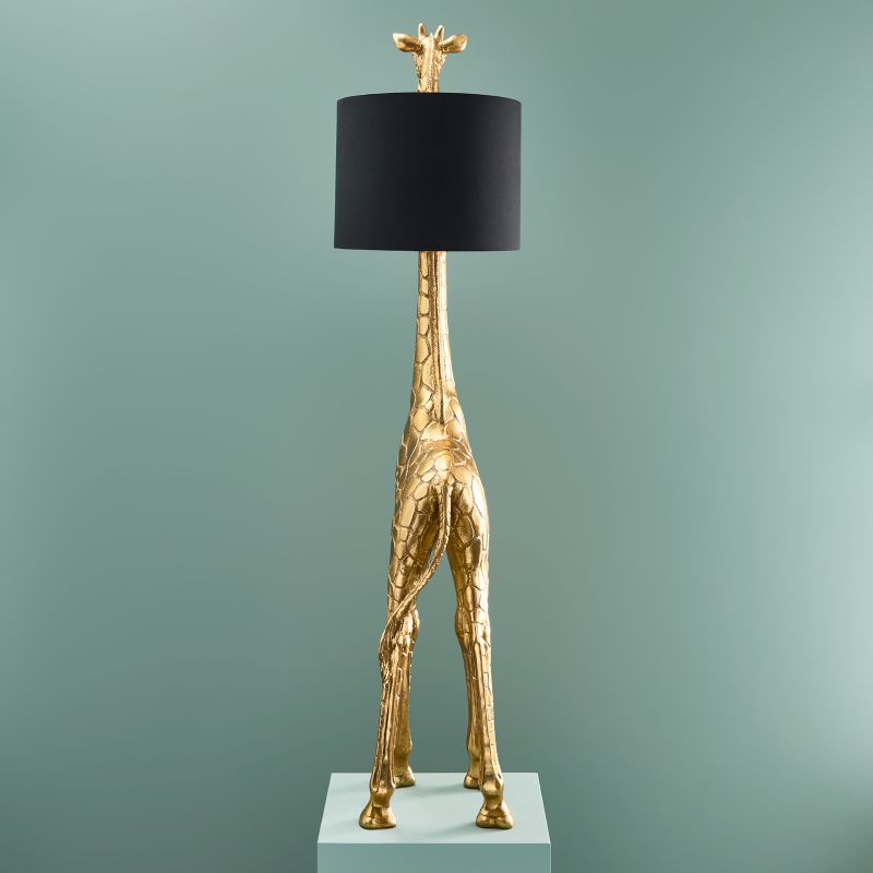 WERNS Lampada da Terra Giraffa Oro Nero GiGi 50x40x171cm